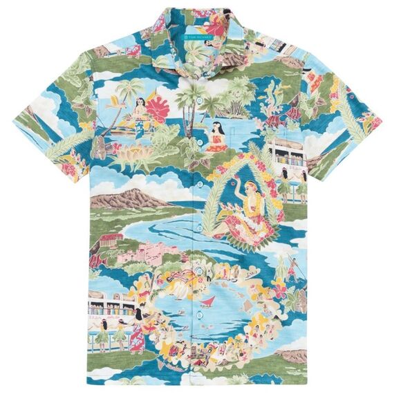 Tori Richard Shirt Tropical Boat Day Aloha Cotton Size 2XL XXL Made in Hawaii - Picture 1 of 8